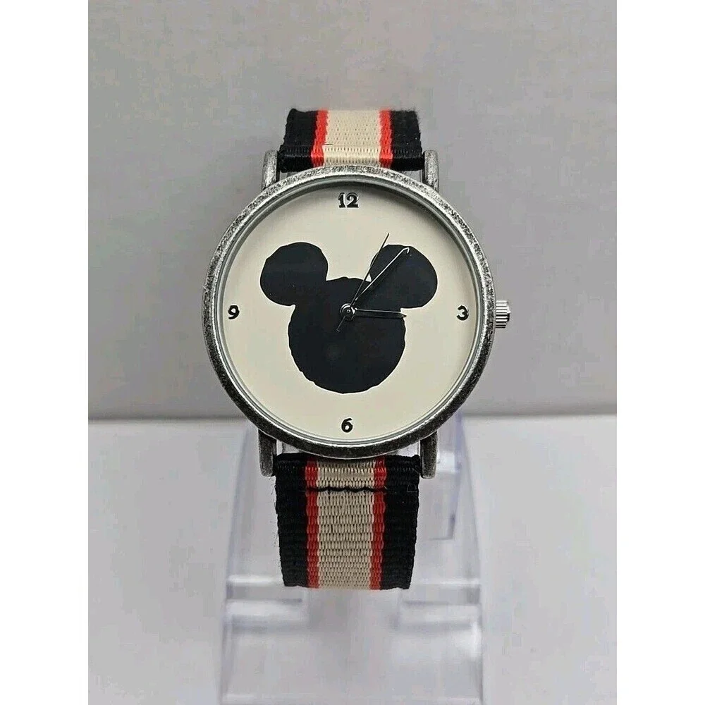 Rare Disney Mickey Mouse Ears Wrist Watch By Junk Food 0318 New Battery